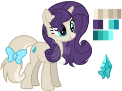Size: 1280x953 | Tagged: safe, artist:dayspringsentryyt, oc, oc only, oc:crystal paws, hybrid, pony, deviantart watermark, female, interspecies offspring, obtrusive watermark, offspring, parent:capper dapperpaws, parent:rarity, parents:capperity, reference sheet, simple background, solo, transparent background, watermark