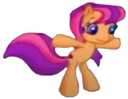 Size: 442x343 | Tagged: safe, edit, edited screencap, screencap, scootaloo (g3), earth pony, pony, g3, g3.5, background removed, bipedal, female, low quality, meme, not a vector, simple background, solo, t pose, transparent background