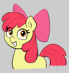 Size: 1302x1390 | Tagged: safe, artist:heretichesh, apple bloom, earth pony, pony, g4, female, filly, grin, smiling, solo