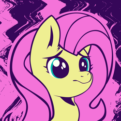 Size: 4200x4200 | Tagged: safe, artist:poxy_boxy, part of a set, fluttershy, pegasus, pony, g4, abstract background, absurd resolution, bust, concerned, cute, portrait, solo