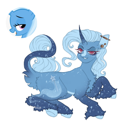 Size: 1000x1000 | Tagged: safe, artist:kazmuun, trixie, pony, unicorn, g4, butt fluff, chest fluff, coat markings, concave belly, ear piercing, industrial piercing, leonine tail, piercing, red eyes, redesign, simple background, solo, transparent background, unshorn fetlocks