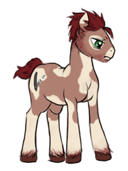Size: 768x1024 | Tagged: safe, alternate version, artist:multiverseequine, derpibooru exclusive, oc, oc only, oc:switchblade, earth pony, pony, earth pony oc, frown, full body, looking down, male, short hair, simple background, solo, transparent background, unshorn fetlocks