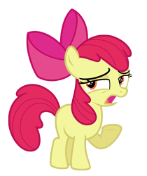 Size: 5300x6302 | Tagged: safe, artist:estories, apple bloom, earth pony, pony, g4, apple bloom's bow, bow, female, filly, hair bow, open mouth, simple background, solo, transparent background, vector