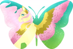 Size: 4096x2755 | Tagged: safe, artist:inisealga, fluttershy, g4, butterfly wings, redesign, wings