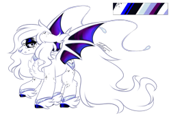 Size: 848x584 | Tagged: safe, artist:inspiredpixels, oc, oc only, bat pony, pony, adoptable, bat pony oc, chest fluff, colored hooves, floppy ears, raised hoof, reference sheet, simple background, solo, transparent background, unshorn fetlocks