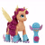 Size: 2000x2000 | Tagged: safe, sunny starscout, alicorn, earth pony, pony, g5, my little pony: a new generation, official, alicornified, female, high res, mare, merchandise, microphone, race swap, roller skates, simple background, sing n skate sunny starscout, solo, sunnycorn, toy, white background