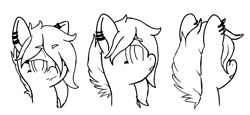 Size: 4000x1836 | Tagged: safe, artist:gnashie, oc, oc only, oc:sky rider, pegasus, pony, alternate hairstyle, ear piercing, earring, jewelry, pegasus oc, piercing, redesign, reference sheet, sketch, solo