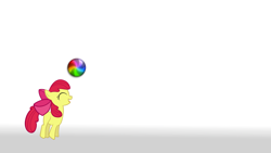 Size: 1920x1080 | Tagged: safe, artist:dtcx97, apple bloom, earth pony, pony, g4, ball, female, filly, mac os, solo