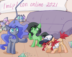 Size: 2748x2181 | Tagged: safe, artist:开清, oc, oc:conpone, oc:contard, oc:filly anon, /mlp/, /mlp/ con, female, filly, high res