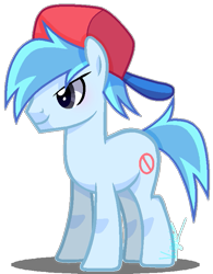 Size: 585x751 | Tagged: safe, artist:amicasecretuwu, pony, backwards ballcap, baseball cap, boyfriend (friday night funkin), cap, friday night funkin', hat, ponified, simple background, solo, transparent background