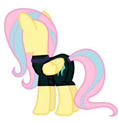 Size: 1280x1311 | Tagged: safe, artist:benpictures1, fluttershy, pegasus, pony, comic:the storm kingdom, g4, my little pony: the movie, bad end, badass, bodysuit, butt, clothes, command 6, commander fluttershy, crystal of light, female, flutterbadass, flutterbutt, inkscape, mare, plot, simple background, solo, transparent background, vector