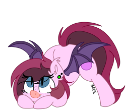 Size: 9000x8000 | Tagged: safe, artist:breebree, oc, oc only, oc:bree berry, bat pony, pony, ass up, butt, crouching, face down ass up, female, jack-o challenge, looking up, meme, plot, simple background, solo, transparent background