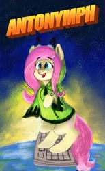 Size: 1263x2048 | Tagged: safe, artist:phutashi, fluttershy, pony, antonymph, cutiemarks (and the things that bind us), vylet pony, g4, bipedal, clothes, female, fluttgirshy, gir, hoodie, invader zim, keyboard, mare, open mouth, open smile, raised hoof, smiling, solo, speedpaint available, standing, surfing, three quarter view, title drop