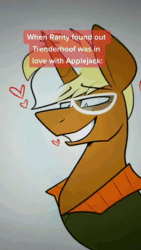 Size: 576x1024 | Tagged: safe, artist:crookedbeetles, applejack, rarity, trenderhoof, earth pony, pony, unicorn, g4, simple ways, abuse, angry, animated, crying, do not want, funny, glare, groin attack, horn, hug, implied lesbian, implied rarijack, implied shipping, pain, sharp horn, simple background, taser, tears of rage, tiktok, webm, white background