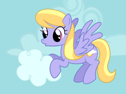 Size: 3200x2400 | Tagged: safe, artist:mandumustbasukanemen, cloud kicker, pegasus, pony, g4, cloud, female, flying, high res, holding, in the sky, mare, oooooh, solo, weather