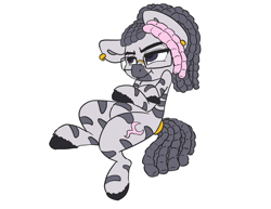 Size: 3300x2550 | Tagged: safe, artist:leadhooves, color edit, edit, editor:datzigga, oc, oc only, oc:dizzy, pony, zebra, colored, crossed arms, glasses, grumpy, high res, piercing, solo, zebra oc