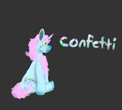 Size: 1000x900 | Tagged: safe, artist:toondamien, oc, oc:confetti, pony, unicorn, horn, lineless, unicorn oc