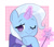 Size: 562x485 | Tagged: safe, artist:arwencuack, trixie, pony, unicorn, g4, blushing, cute, diatrixes, looking at you, magic wand, one eye closed, solo, wink