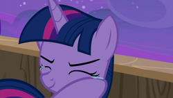 Size: 1280x720 | Tagged: safe, screencap, twilight sparkle, alicorn, pony, g4, once upon a zeppelin, season 7, airship, crying, eyes closed, female, mare, smiling, solo, tears of joy, twilight sparkle (alicorn), wiping tears, zeppelin