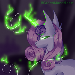 Size: 2000x2000 | Tagged: safe, artist:greenmaneheart, sweetie belle, pony, g4, high res, magic, needle, older, solo