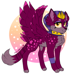 Size: 1658x1744 | Tagged: safe, artist:moccabliss, the sphinx, sphinx, g4, alternate design, egyptian, egyptian headdress, solo