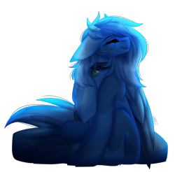 Size: 3152x3100 | Tagged: safe, artist:inspiredpixels, oc, oc only, pony, bell, bell collar, collar, eyes closed, fangs, female, floppy ears, high res, horn, mare, simple background, sitting, solo, transparent background, wings