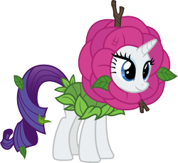 Size: 3269x3000 | Tagged: safe, artist:cloudy glow, rarity, pony, unicorn, forever filly, g4, clothes, costume, female, flower costume, high res, mare, simple background, solo, transparent background, vector