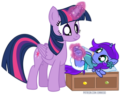 Size: 1100x862 | Tagged: safe, artist:jennieoo, twilight sparkle, oc, oc:aliss, alicorn, pony, g4, alicorn oc, diaper, diaper change, female, filly, horn, magic, milk, milk bottle, show accurate, simple background, transparent background, twilight sparkle (alicorn), vector, wings