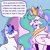 Size: 1200x1200 | Tagged: safe, artist:localartdeer, princess celestia, oc, alicorn, earth pony, pony, g4, background pony, clipboard, duo, female, hoof hold, implied drug use, implied stripping, male, mare, master chief and luna hanging out, meme, misspelling, redraw, speech bubble, stallion, text