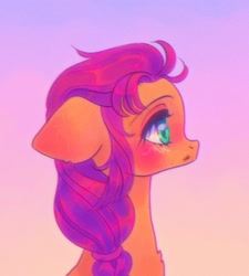 Size: 1846x2048 | Tagged: safe, artist:p0nyplanet, sunny starscout, earth pony, pony, g5, female, gradient background, mare, solo