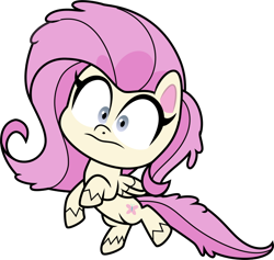 Size: 743x705 | Tagged: safe, artist:sollace, fluttershy, pegasus, pony, bighoof walking, g4.5, my little pony: pony life, .svg available, :|, cute, female, mare, messy mane, pony life accurate, show accurate, shyabetes, simple background, solo, svg, transparent background, vector