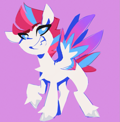 Size: 745x756 | Tagged: safe, artist:nekosnicker, zipp storm, pegasus, pony, g5, female, mare, purple background, simple background, solo