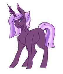 Size: 1257x1459 | Tagged: safe, artist:artfestation, oc, oc only, pony, unicorn, female, horn, magical lesbian spawn, mare, offspring, parent:tempest shadow, parent:twilight sparkle, parents:tempestlight, simple background, solo, unicorn oc, white background