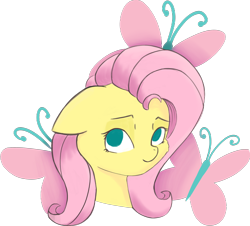 Size: 3840x3472 | Tagged: safe, artist:morrigun, fluttershy, g4, bust, cutie mark background, eyes open, high res, shy, simple background, smiling, transparent background, worried