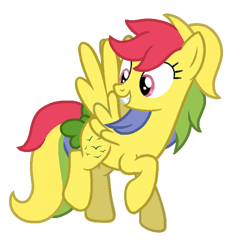 Size: 768x768 | Tagged: safe, artist:evansworld, skydancer, pegasus, pony, g1, g4, adorabledancer, bow, cute, female, flying, g1 to g4, generation leap, grin, mare, raised hoof, raised leg, simple background, smiling, solo, tail bow, transparent background