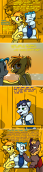 Size: 800x3171 | Tagged: safe, artist:captainhoers, soarin', spitfire, oc, oc:harvest ember, oc:seafire, kirin, pegasus, pony, firestarter spitfire, g4, beach, beach chair, beard, chair, clothes, comic, crying, dialogue, drink, facial hair, female, ferris bueller's day off, kirin oc, male, mare, movie quote, oc x oc, one-piece swimsuit, ship:soarinfire, shipping, siblings, side hug, sisters, stallion, straight, sunglasses, swimming trunks, swimsuit, tears of joy, whistle, whistle necklace