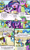 Size: 1280x2166 | Tagged: safe, artist:candyclumsy, gallus, gilda, rainbow dash, spike, starlight glimmer, twilight sparkle, alicorn, dragon, griffon, pegasus, pony, unicorn, comic:revolution of harmony, g4, my little pony: friendship is magic, the last problem, armor, clothes, female, flashback, hoofbump, implied ocellus, library, male, mare, older, older spike, older twilight, older twilight sparkle (alicorn), princess twilight 2.0, royal guard, royal guard gallus, twilight sparkle (alicorn), uniform, wonderbolts uniform, wrong eye color