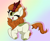 Size: 5264x4351 | Tagged: safe, artist:kittyrosie, autumn blaze, kirin, g4, absurd resolution, awwtumn blaze, blushing, cute, gradient background, looking at you, one eye closed, open mouth, open smile, smiling, solo, starry eyes, wingding eyes, wink, winking at you