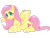 Size: 1280x960 | Tagged: safe, artist:michi-chani, fluttershy, g4, cute, female, lying down, mare, prone, shyabetes, simple background, spread wings, transparent background, wings