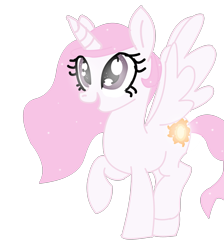 Size: 3173x3535 | Tagged: safe, artist:goldlines005, artist:starshade, princess celestia, alicorn, pony, g4, base used, eyelashes, female, high res, mare, pink-mane celestia, simple background, smiling, solo, transparent background