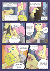 Size: 2893x4092 | Tagged: safe, artist:mustachedbain, fluttershy, dragon, kirin, pony, comic:my dragon children, g4, egg