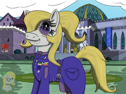 Size: 1600x1200 | Tagged: safe, artist:gray star, derpibooru exclusive, oc, oc:gray star, fallout equestria, clothes, medal, military uniform, ponytail, prewar, sunglasses, uniform