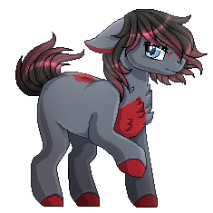 Size: 235x235 | Tagged: safe, artist:inspiredpixels, oc, oc only, earth pony, pony, animated, colored hooves, gif, pixel art, simple background, solo, transparent background