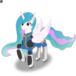 Size: 2000x2000 | Tagged: safe, artist:sovietpony, artist:terminalhash, princess celestia, alicorn, pony, fallout equestria, fallout equestria: jazz of love, g4, clothes, high res, jumpsuit, solo, vault suit, vector