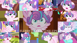 Size: 1280x721 | Tagged: safe, edit, edited screencap, editor:quoterific, screencap, princess cadance, princess flurry heart, spike, alicorn, pony, a flurry of emotions, g4, season 6, season 7, the crystalling, baby, baby pony, close-up, cute, eyes closed, female, filly, floppy ears, flurrybetes, open mouth