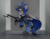 Size: 2300x1800 | Tagged: safe, artist:zlatavector, oc, oc only, oc:dusk blade, bat pony, dark eldar, eldar, pegasus, pony, bat pony oc, bat wings, claws, commission, crossover, equipment, male, metal claws, solo, splinter rifle, stallion, vein, veiny wings, warhammer (game), warhammer 40k, weapon, wings