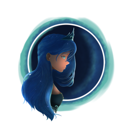 Size: 1280x1280 | Tagged: safe, artist:nocturnefrost, princess luna, human, g4, clothes, crown, dress, female, humanized, jewelry, regalia, simple background, solo, transparent background