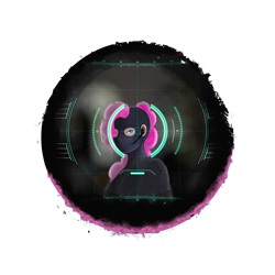 Size: 1280x1280 | Tagged: safe, artist:nocturnefrost, pinkie pie, human, g4, alternate hairstyle, balaclava, bodysuit, catsuit, clothes, earpiece, female, humanized, pinkie spy, simple background, solo, spy suit, transparent background