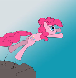 Size: 2975x3044 | Tagged: safe, artist:librarylonging, pinkie pie, earth pony, pony, g4, high res, jumping, solo