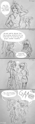 Size: 720x2544 | Tagged: safe, artist:lzjian79, sci-twi, sunset shimmer, twilight sparkle, equestria girls, g4, sketch, speech bubble, traditional art, wiping